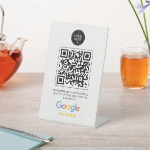 Google Review QR Code Bord voor Salons & Wimperstu Reclamebord Met Voetstuk