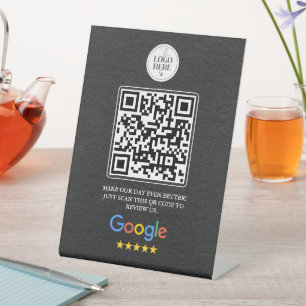 Google Review QR Code Bord voor Salons & Wimperstu Reclamebord Met Voetstuk