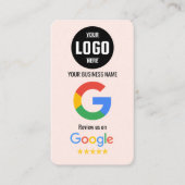 Google Review QR Code Business Card Template Visitekaartje (Voorkant)