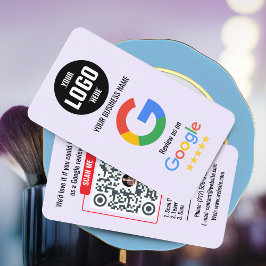 Google Review QR Code Business Card Template Visitekaartje