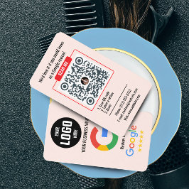Google Review QR Code Business Card Template Visitekaartje