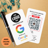 Google Review QR Code Business Card Template Visitekaartje