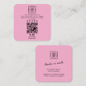 Google Review QR Code Business Note Card Informatiekaartje (Voorkant / Achterkant)