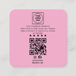 Google Review QR Code Business Note Card Informatiekaartje