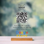 Google Review QR Code Business Review  Acryl Bord (Neutraal)