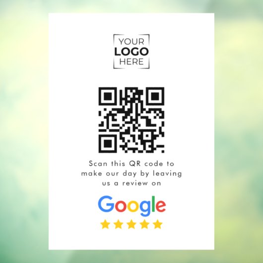 Google Review QR Code Business Review  Raamsticker (Vel 3)