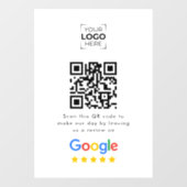 Google Review QR Code Business Review  Raamsticker (Vel)