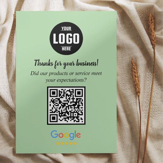 Google Review QR Code Cards | Business Enclosure Informatiekaartje