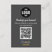 Google Review QR Code Cards | Business Thank You  Informatiekaartje (Voorkant)
