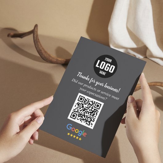 Google Review QR Code Cards | Business Thank You  Informatiekaartje