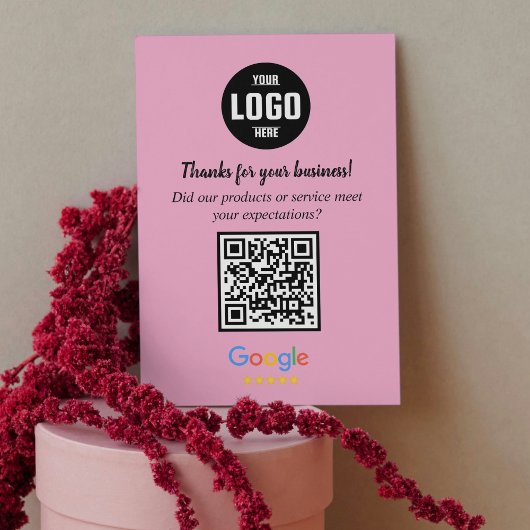 Google Review QR Code Cards | Business Thank You Informatiekaartje
