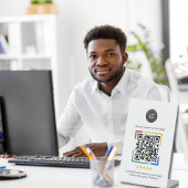 Google Review QR Code Customer Review for Business Reclamebord Met Voetstuk
