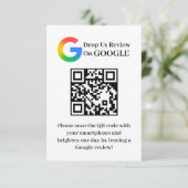 Google Review QR Code Klant Insteekkaart Informatiekaartje (Staand voorkant)