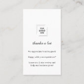 Google Review QR Code Klantfeedbackstijl Visitekaartje (Achterkant)