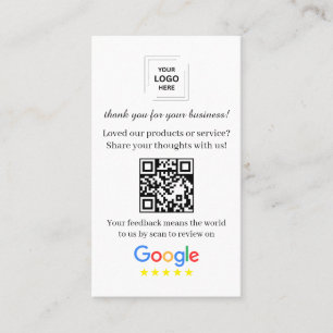 Google Review QR Code Klantfeedbackstijl Visitekaartje