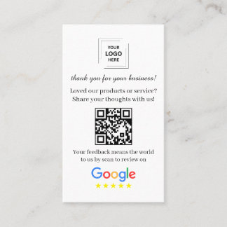 Google Review QR Code Klantfeedbackstijl Visitekaartje