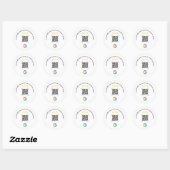 Google Review QR-code klein zakelijk promotiemater Ronde Sticker (Vel)