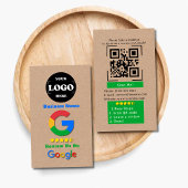 Google Review QR Code Link Kraft Rustic Visitekaartje