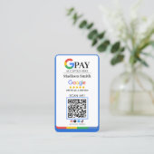 Google Review QR Code Link Visitekaartje (Staand voorkant)