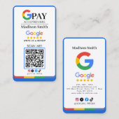 Google Review QR Code Link Visitekaartje (Voorkant / Achterkant)