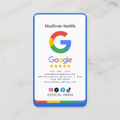 Google Review QR Code Link Visitekaartje (Achterkant)