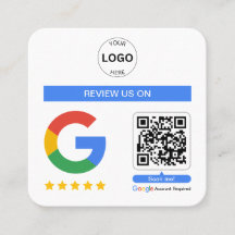 Google Review QR Code Logo Bedankt Minimalist