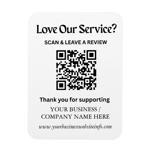 Google Review QR Code-magneet voor kleine bedrijve Magneet (Verticaal)