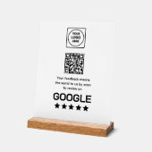Google Review QR-code | Moderne bedrijfsweergave Acryl Bord (Hoek)