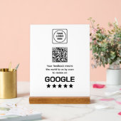 Google Review QR-code | Moderne bedrijfsweergave Acryl Bord (Huwelijk)