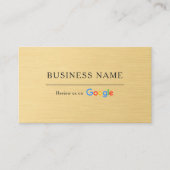 Google Review QR-code nep metalen goud Visitekaartje (Voorkant)