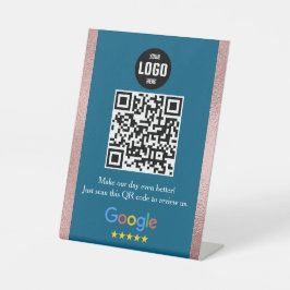 Google Review QR Code Pedestal Sign for Business Reclamebord Met Voetstuk