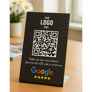 Google Review QR Code Pedestal Sign voor Bedrijven Reclamebord Met Voetstuk