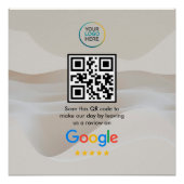 Google Review QR Code Poster | Modern Business Sig (Voorkant)