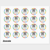 Google Review QR-code Ronde Sticker (Vel)