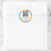 Google Review QR-code Ronde Sticker (Tas)
