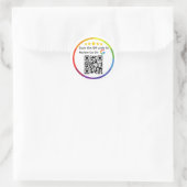 Google Review QR-code Ronde Sticker (Tas)