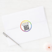 Google Review QR-code Ronde Sticker (Envelop)