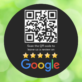 Google Review QR Code Scan Me Ronde Sticker