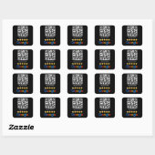 Google Review QR Code Scan Me Vierkante Sticker (Vel)