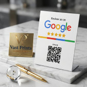 Google Review QR-code-standaard Reclamebord Met Voetstuk