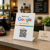 Google Review QR-code-standaard Reclamebord Met Voetstuk