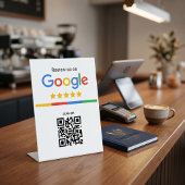 Google Review QR-code-standaard Reclamebord Met Voetstuk