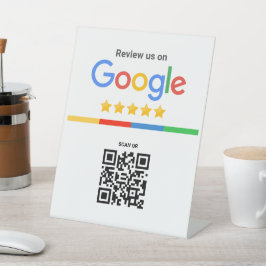 Google Review QR Code Standee Reclamebord Met Voetstuk
