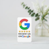 Google Review QR Code Tap naar Review Google Ratin Visitekaartje (Staand voorkant)