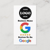 Google Review QR Code Tap naar Review Google Ratin Visitekaartje (Voorkant)