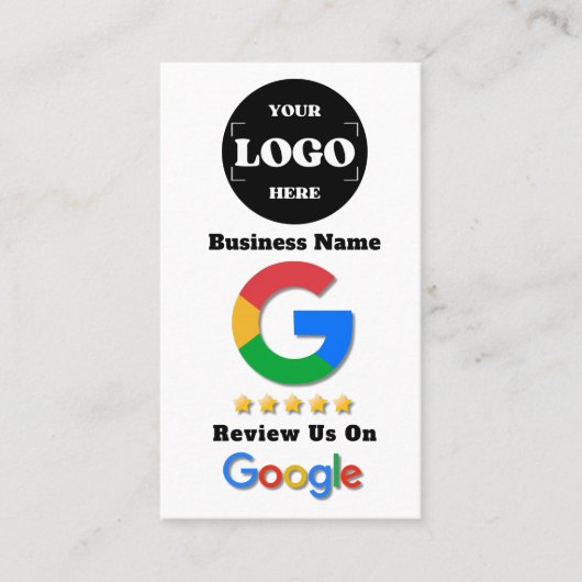 Google Review QR Code Tap naar Review Google Ratin Visitekaartje (Voorkant)
