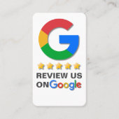 Google Review QR Code Tik op Review Visitekaartje (Voorkant)