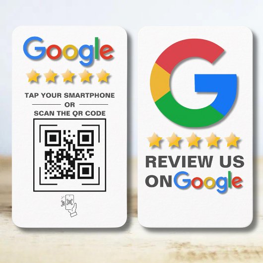 Google Review QR Code Tik op Review Visitekaartje