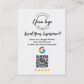 Google Review QR-code verzoek om klantfeedback Visitekaartje (Voorkant)