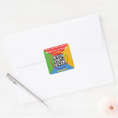 Google Review QR-code Vierkante Sticker (Envelop)